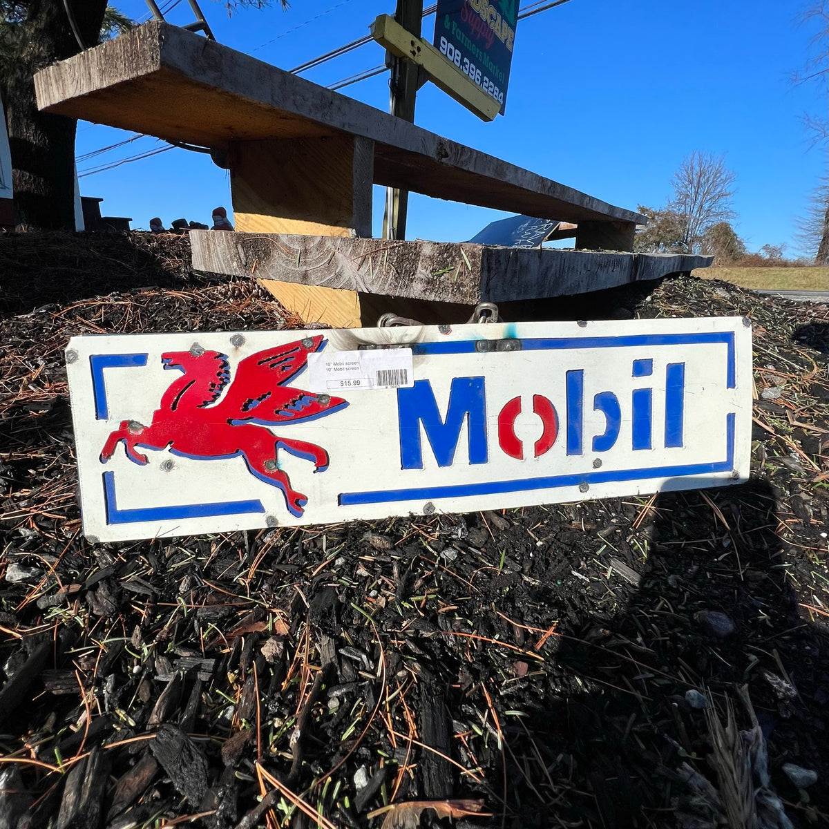 Mobil Wall Sign — Route 202 Landscape Supply