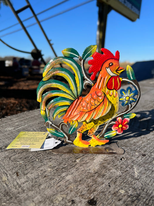Painted Rooster With Wing